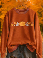 Comstylish Women's Pumpkin Season Printed Sweatshirt