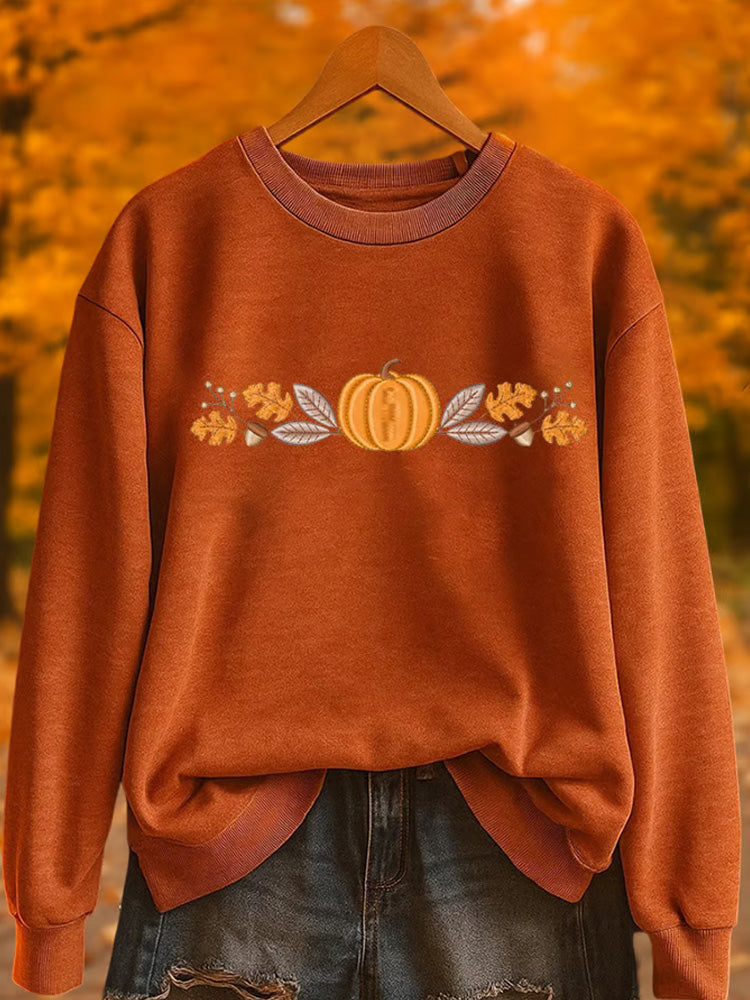 Comstylish Women's Pumpkin Season Printed Sweatshirt